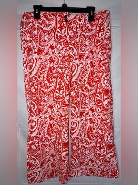 LOFT Ann Taylor paisley print wide-leg cropped pants